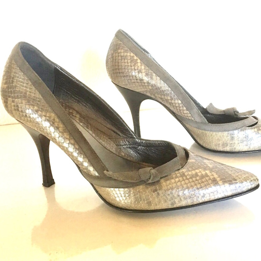 Banana Republic Python Snake Leather Pump Heels - image 2
